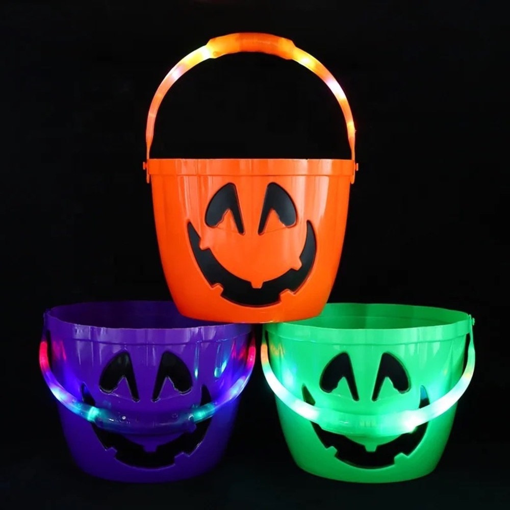 Halloween 7"' LED Candy
Bucket Light Up Halloween Buckets